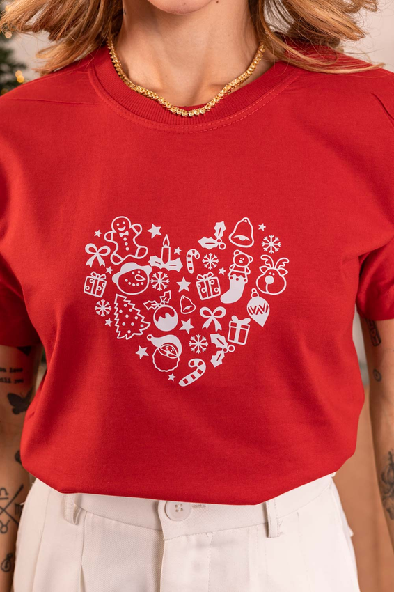 Tshirts Coração Coisas de Natal